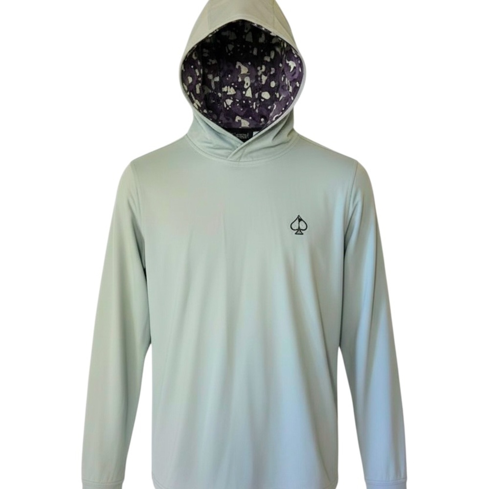 Pins & Aces Performance Hoodie Teal - Blue Digi Camo Hood